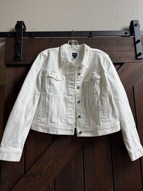 J. Crew White Denim Jacket